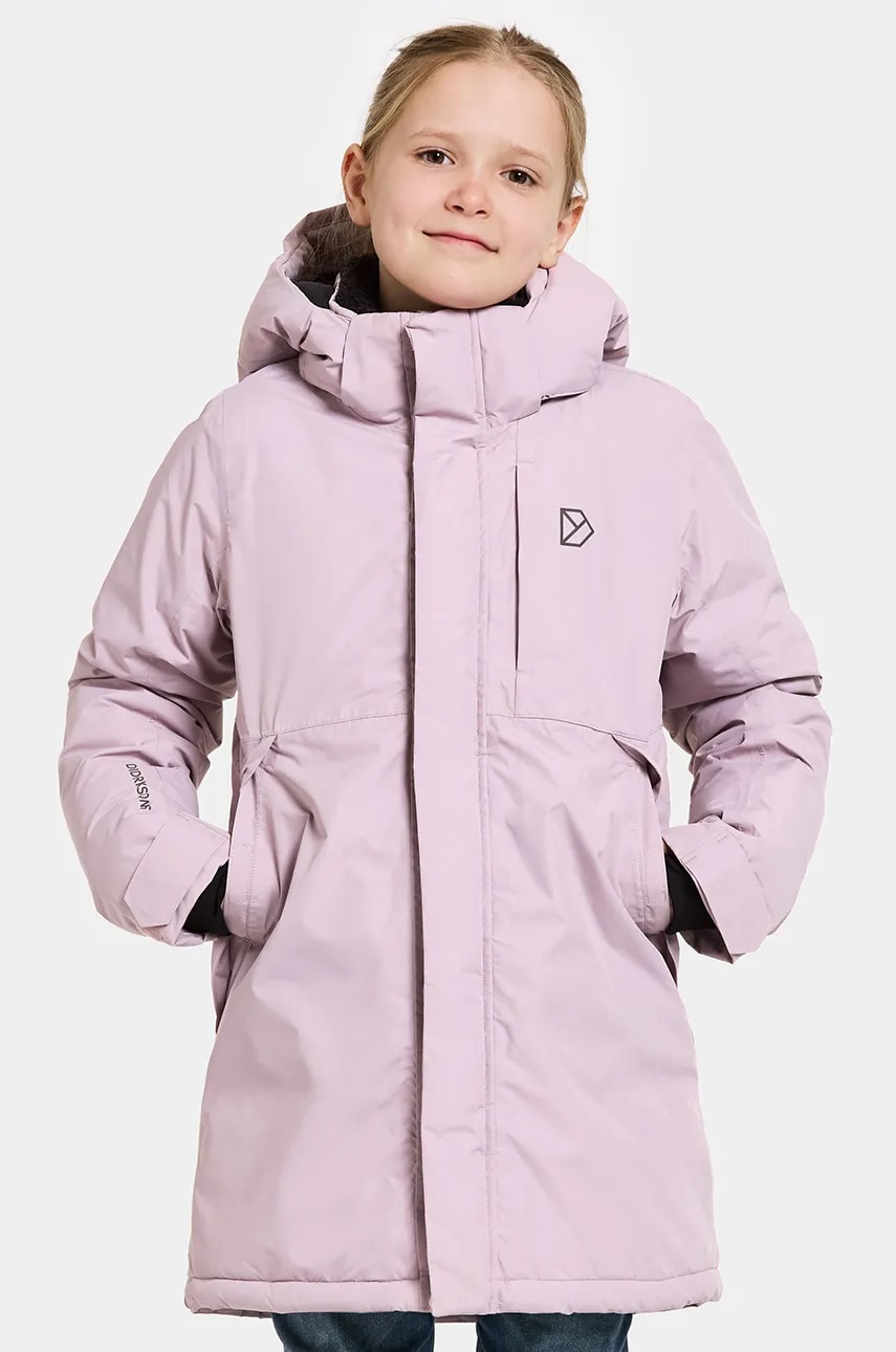 Didriksons parka pentru copii PORFYR KIDS PARKA culoarea violet, 505389