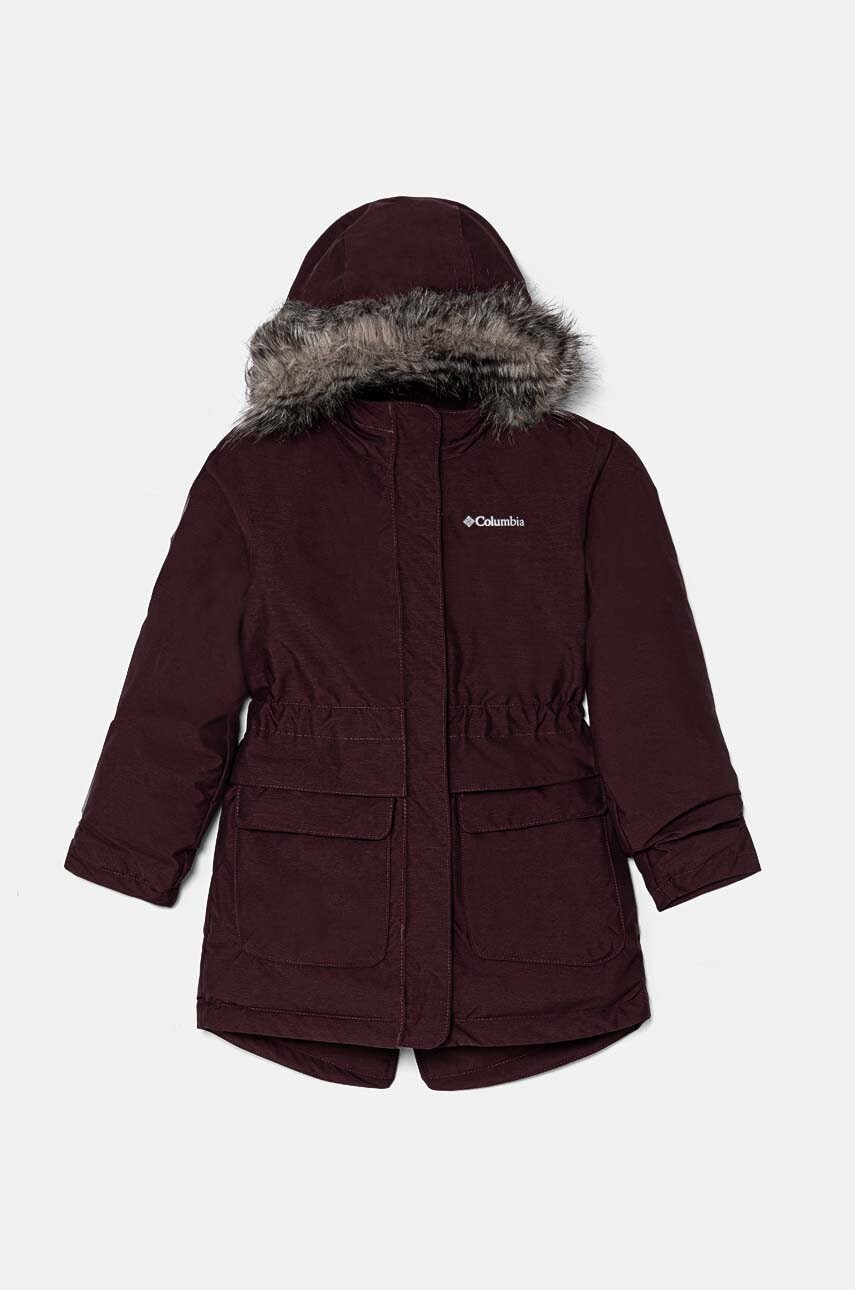 Columbia parka pentru copii culoarea bordo, 2090241