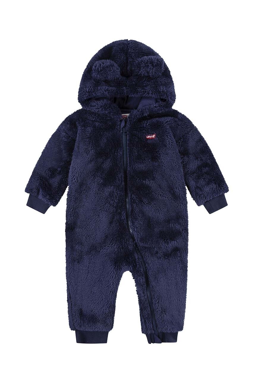 Levně Kojenecký overal Levi's BEAR SHERPA COVERALL tmavomodrá barva, 6EL511