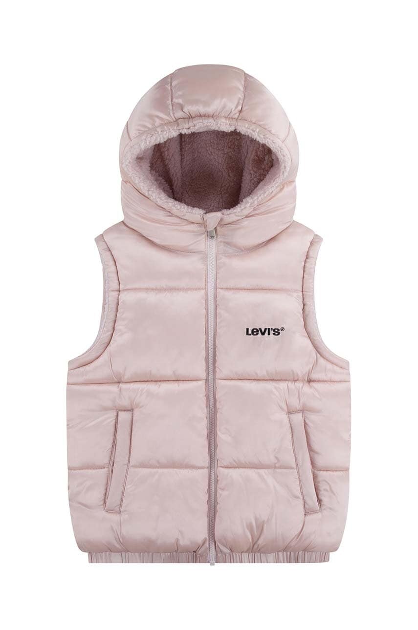Levi's vesta cu doua fete pentru copii REVERSIBLE VEST culoarea roz, 4EL266 Levi's vesta cu doua fete pentru copii REVERSIBLE VEST culoarea roz, 4EL266
