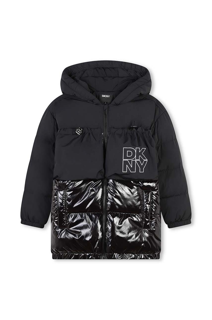 Dkny geaca copii culoarea negru, D60234 Dkny geaca copii culoarea negru, D60234