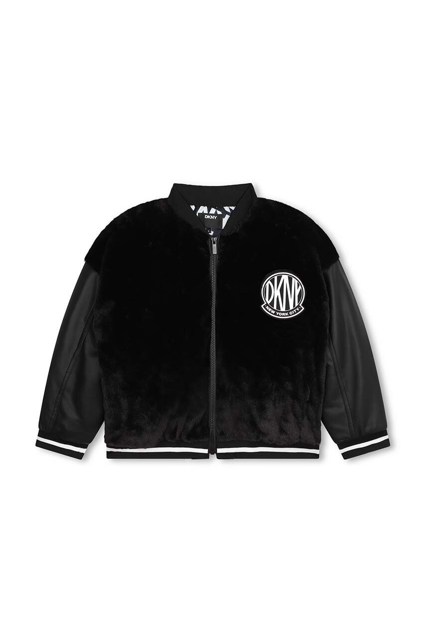 Дитяча куртка-бомбер Dkny колір чорний D60237