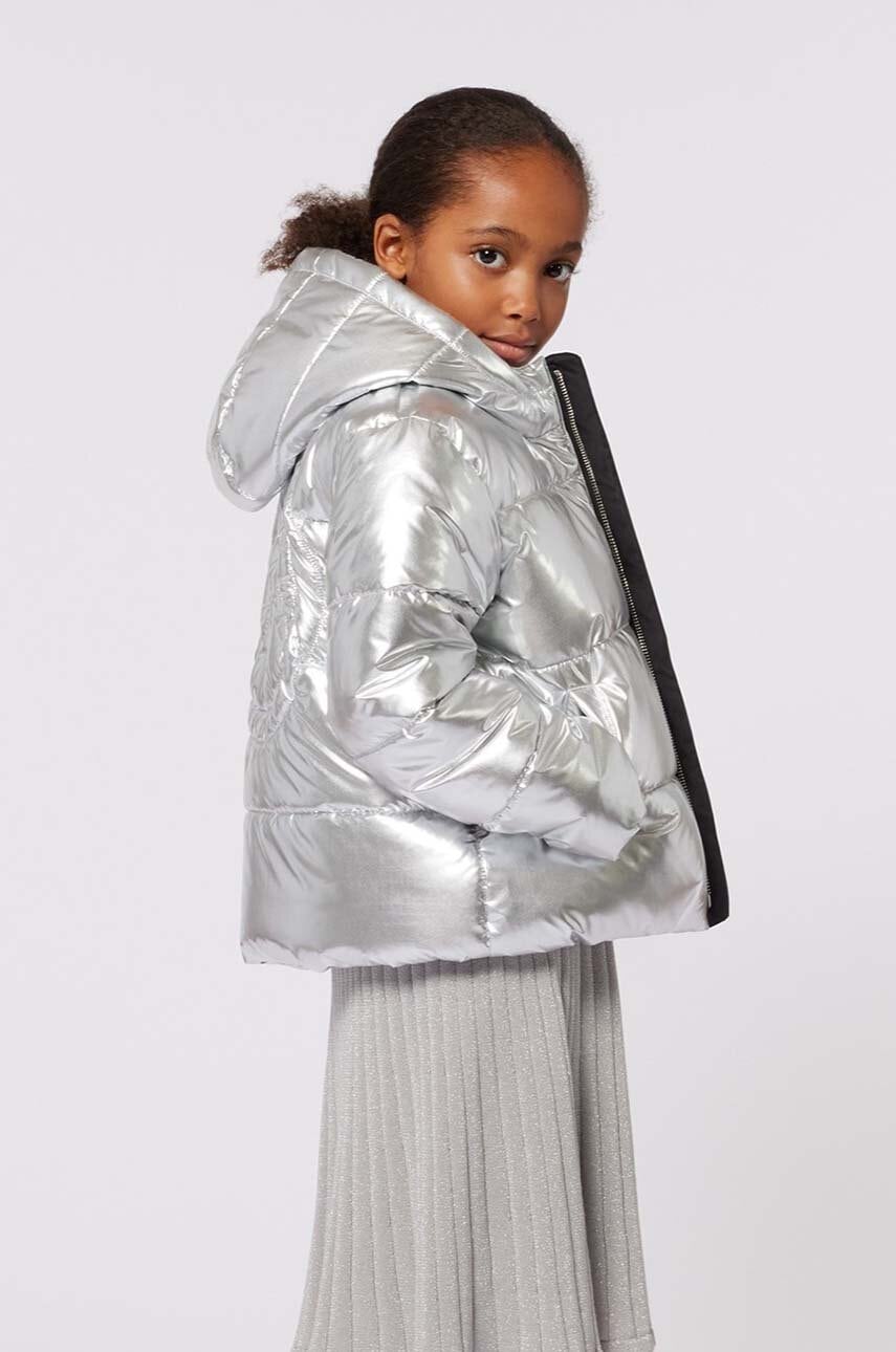 Michael Kors geaca copii culoarea argintiu, R30187