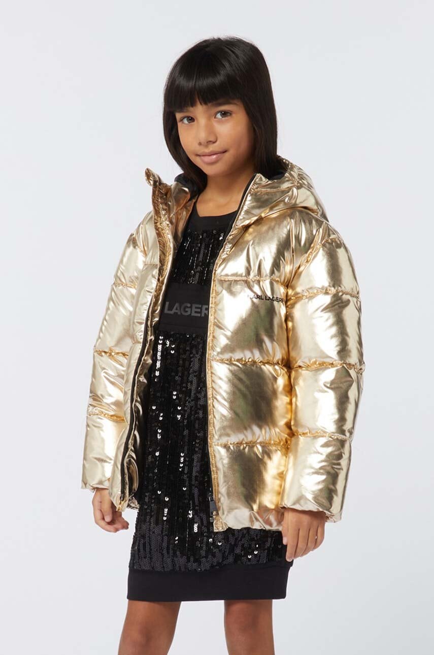 Karl Lagerfeld geaca copii culoarea auriu, Z30234
