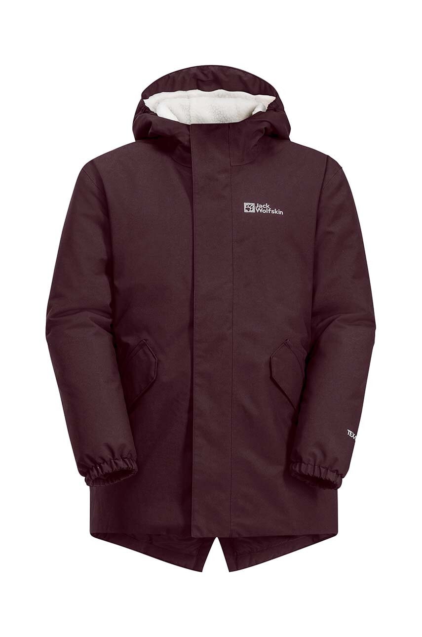 Jack Wolfskin parka pentru copii culoarea bordo, 1609092