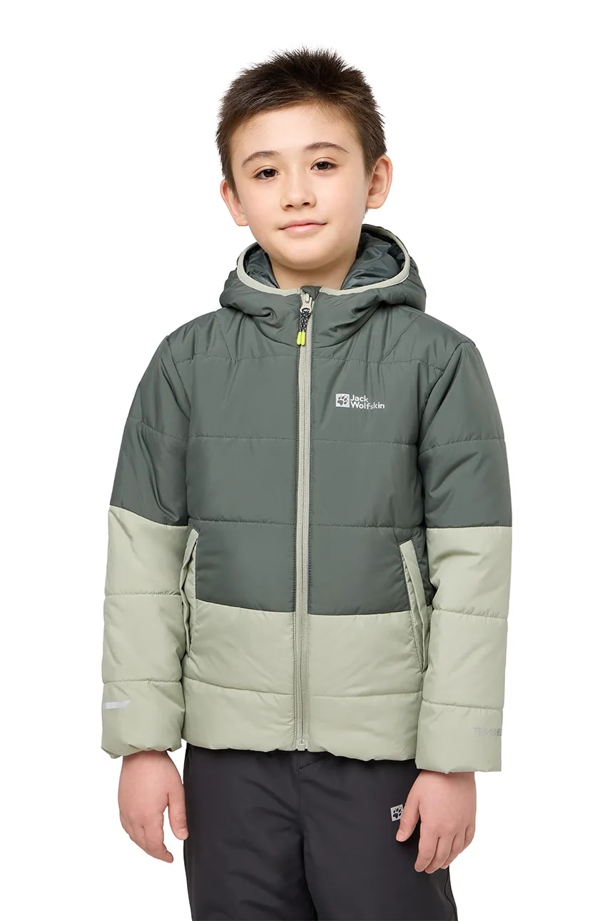 Jack Wolfskin geaca de iarna pentru copii culoarea verde, 1610131