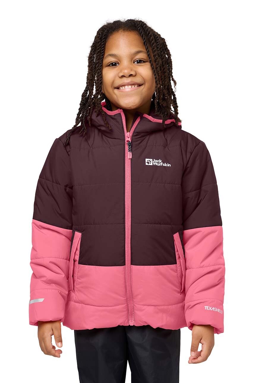 Jack Wolfskin geaca de iarna pentru copii culoarea roz, 1610131 Jack Wolfskin geaca de iarna pentru copii culoarea roz, 1610131