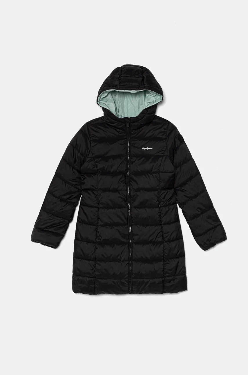 Pepe Jeans geaca copii VIVIAN LONG culoarea negru, PG401111