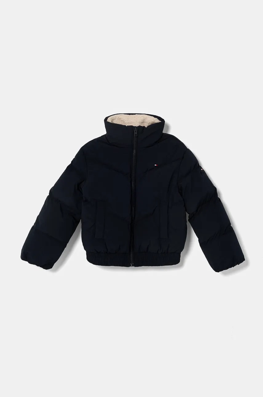 Levně Dětská bunda Tommy Hilfiger tmavomodrá barva, KG0KG08160