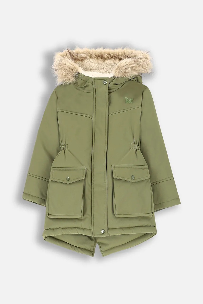 

Детска парка Coccodrillo в зелено OUTERWEAR GIRL KIDS, Зелен