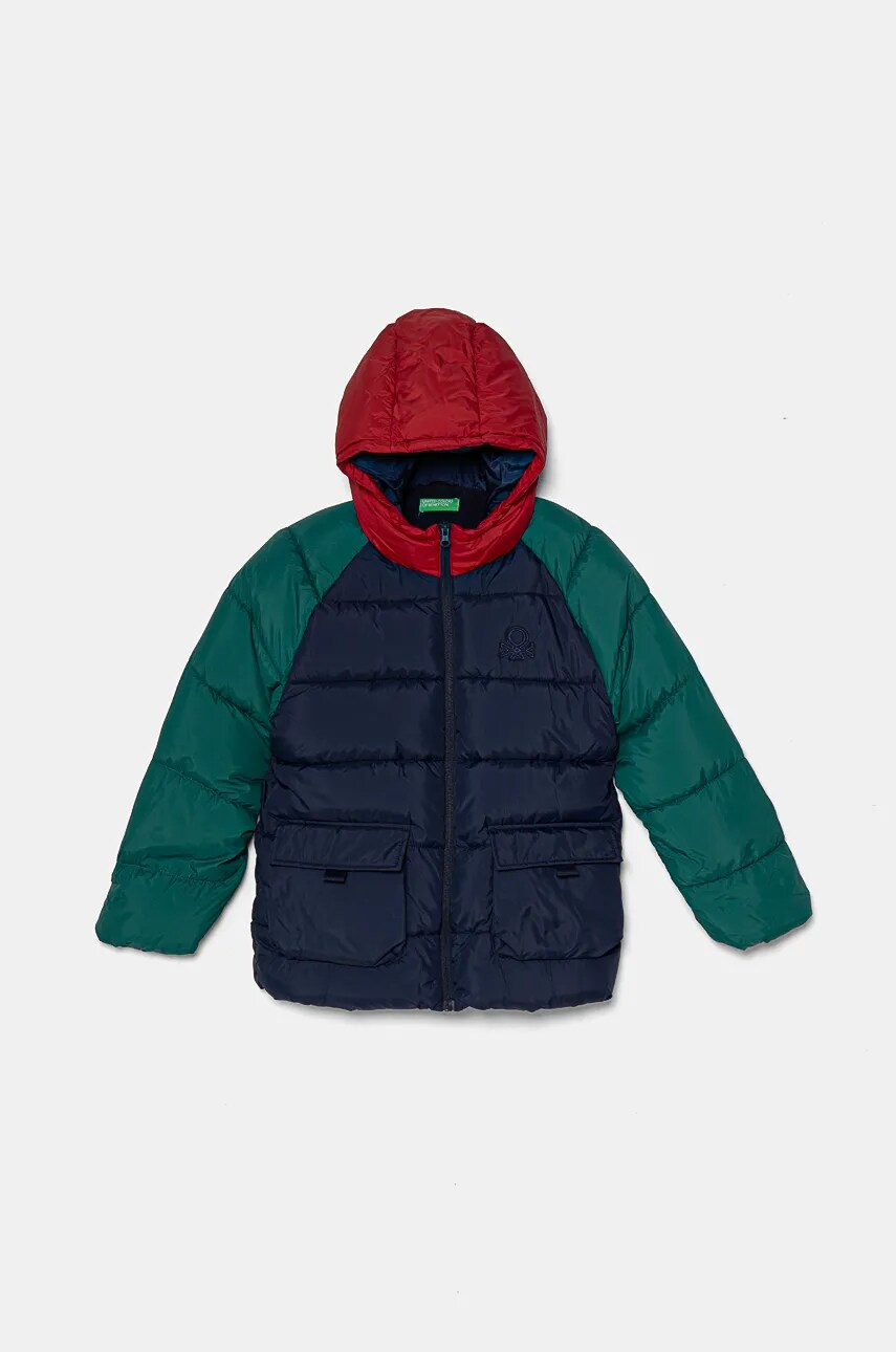 United Colors of Benetton geaca copii culoarea albastru marin, 2WU0CN052
