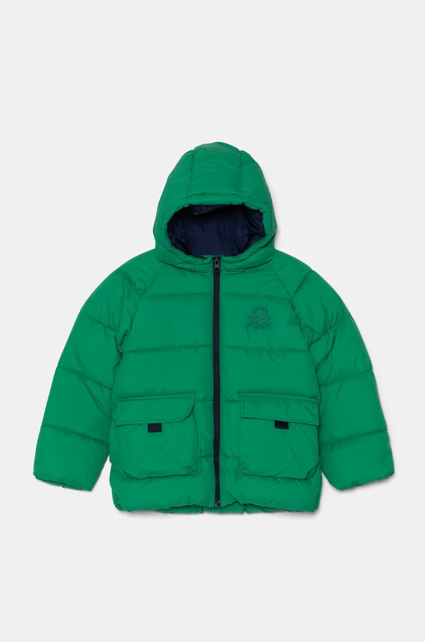 United Colors of Benetton geaca copii culoarea verde, 2WU0CN052