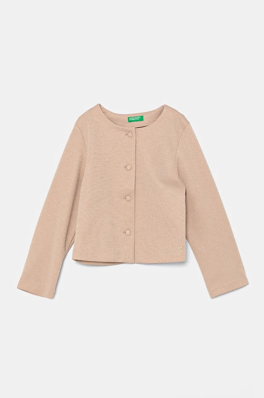United Colors of Benetton cardigan copii culoarea roz, 2SQBGN03F