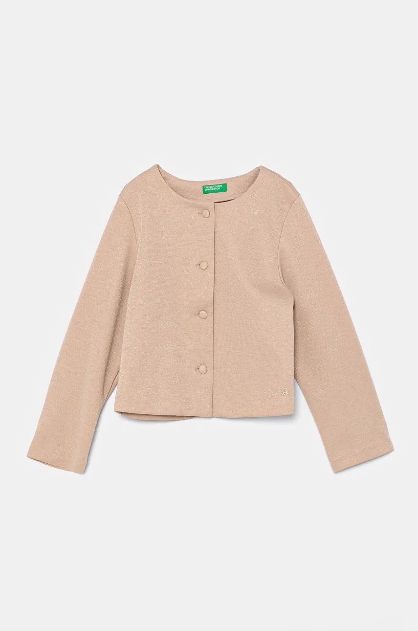 United Colors of Benetton cardigan copii culoarea roz, 2SQBGN03F
