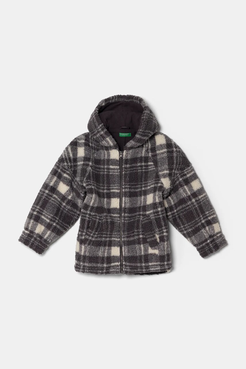 United Colors of Benetton geaca copii culoarea gri, 29J8CN05O