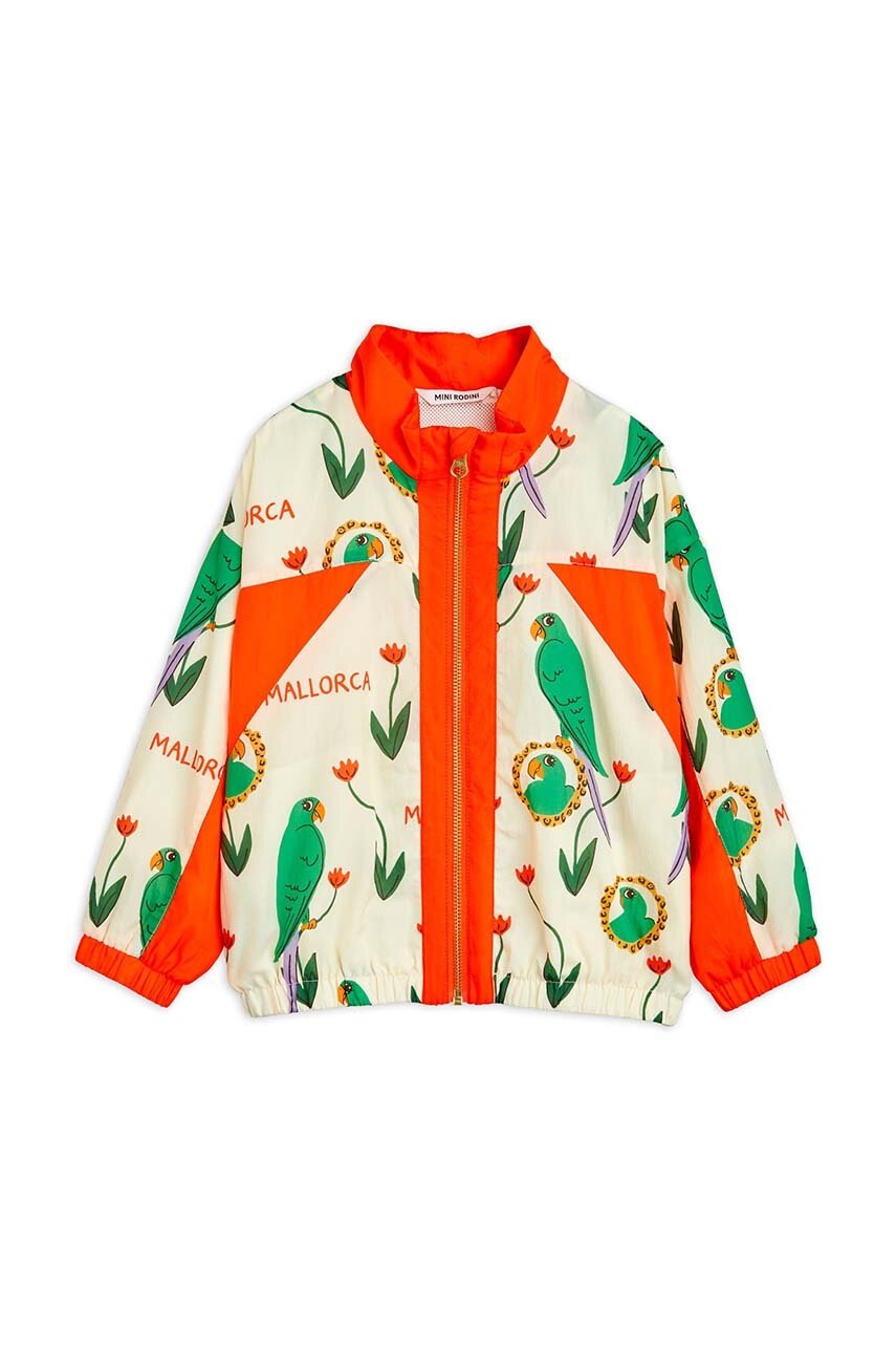 Mini Rodini geaca copii Parrots culoarea bej