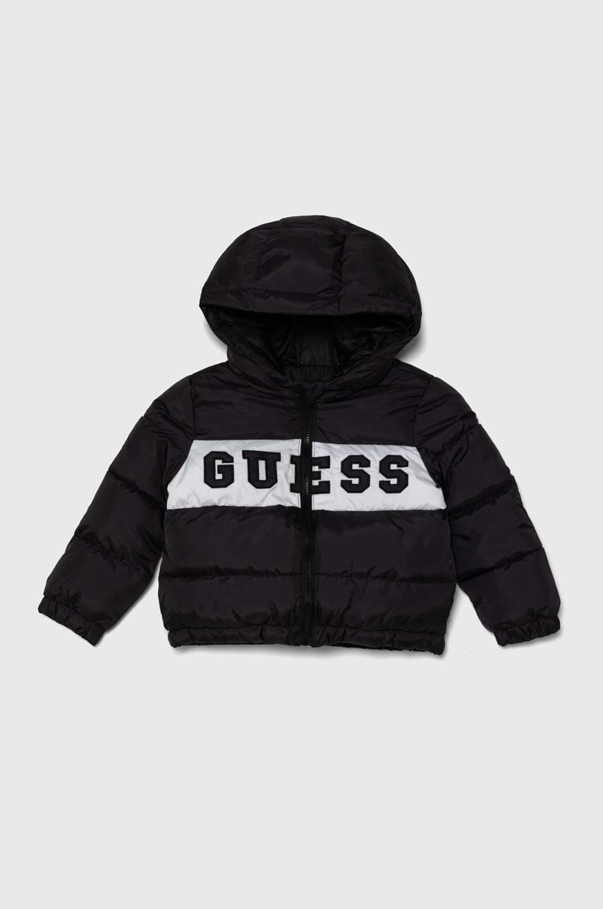Levně Dětská bunda Guess černá barva, N4YL10 WGB60