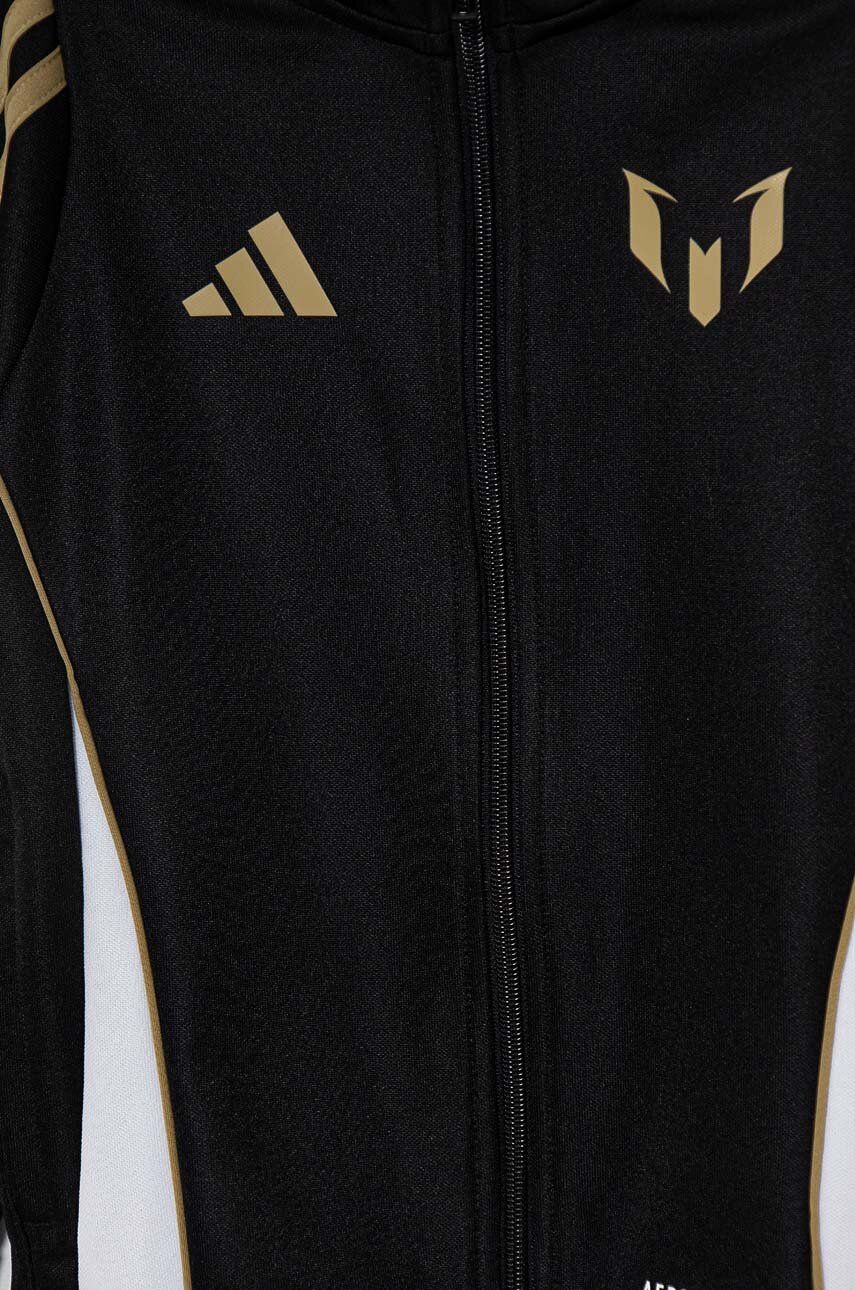 Dječja Dukserica Adidas Performance MESSIKT Boja: Crna, S Aplikacijom, IZ2992