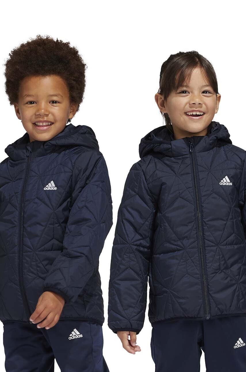 adidas geaca copii LK LT PADKT culoarea albastru marin, JF4346