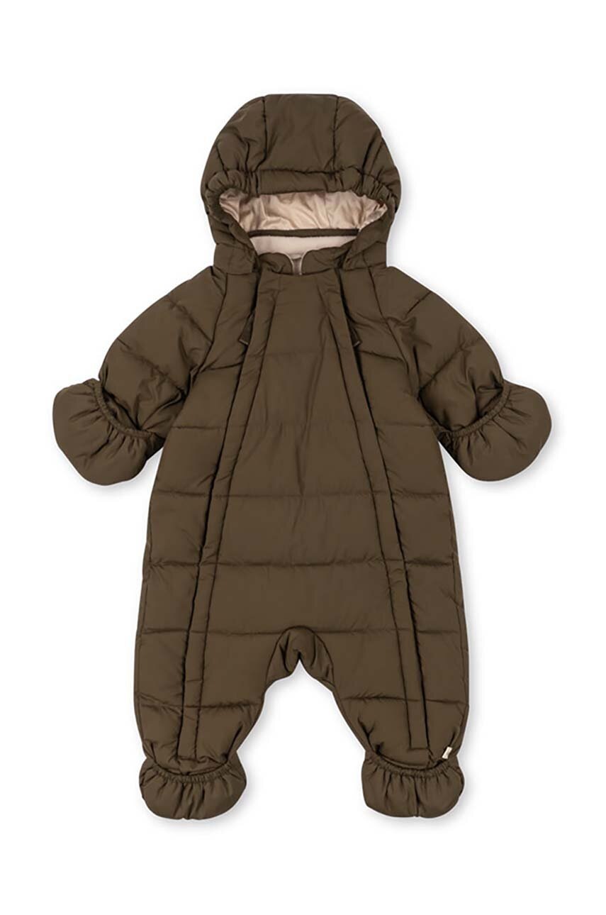 Дитячий зимовий комбінезон Konges Sløjd ALPI BABY SUIT GRS колір коричневий KS101207