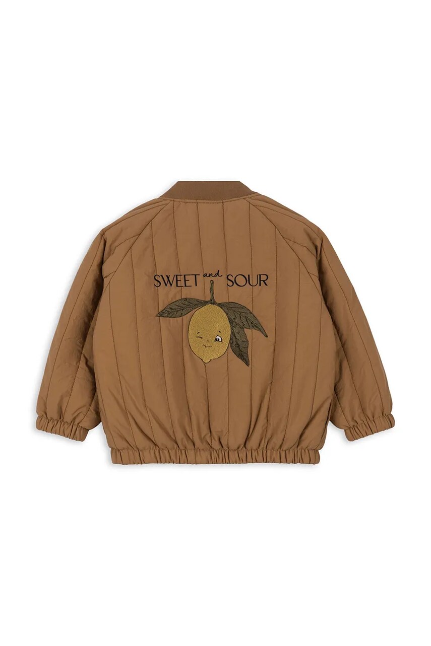 Konges Sløjd geaca bomber pentru copii JUNO BOMBER JACKET culoarea maro, KS101245