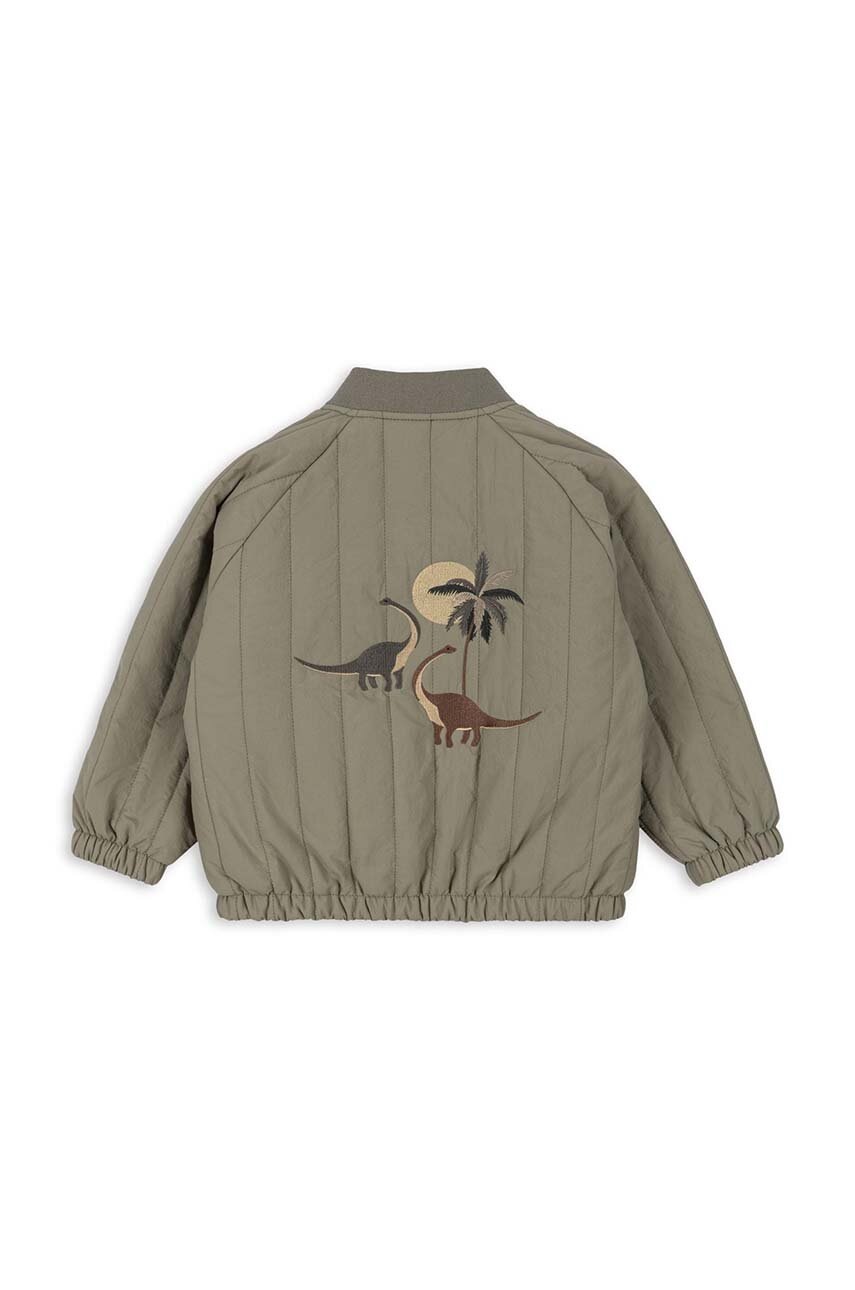 Konges Sløjd geaca bomber pentru copii JUNO BOMBER JACKET culoarea verde, KS101245