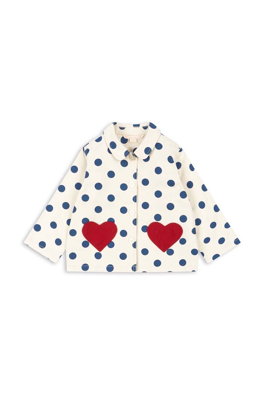 Konges Sløjd geaca copii NOLA SHIRT JACKET GOTS culoarea alb, KS101637 Konges Sløjd geaca copii NOLA SHIRT JACKET GOTS culoarea alb, KS101637