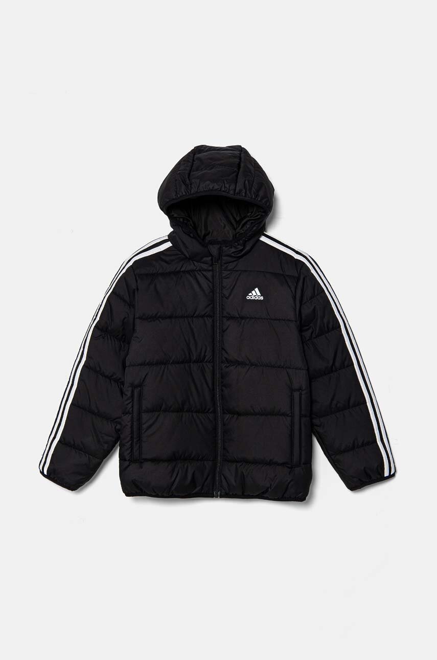 Дитяча куртка adidas J ESS 3S PAD колір чорний IV9512