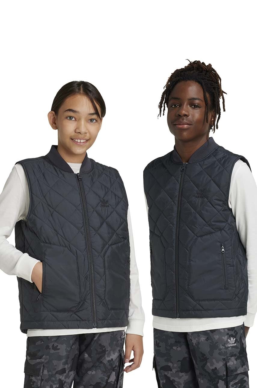 adidas Originals vesta copii VEST culoarea negru, IY1759 adidas Originals vesta copii VEST culoarea negru, IY1759