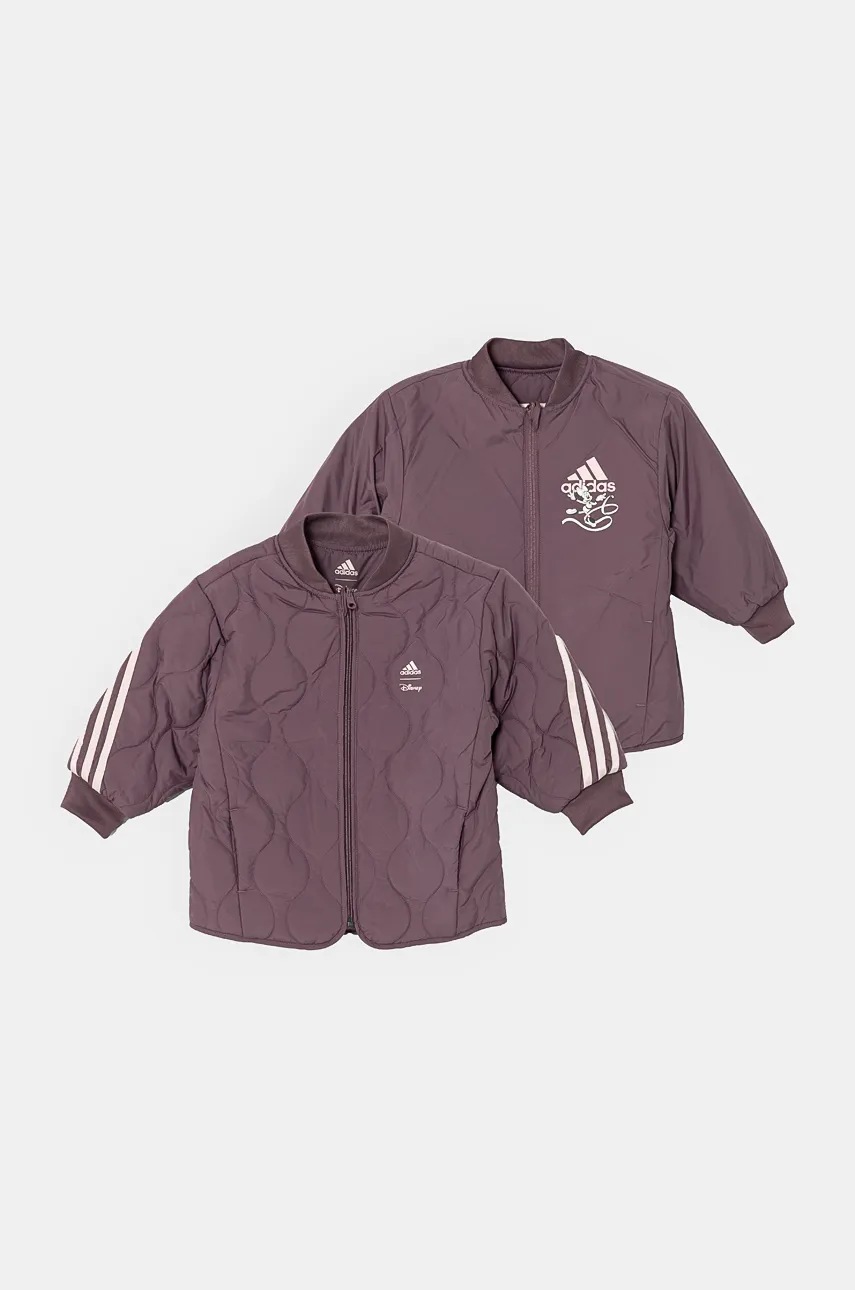Детская двусторонняя куртка adidas LG DY MDKT цвет фиолетовый IV9651
