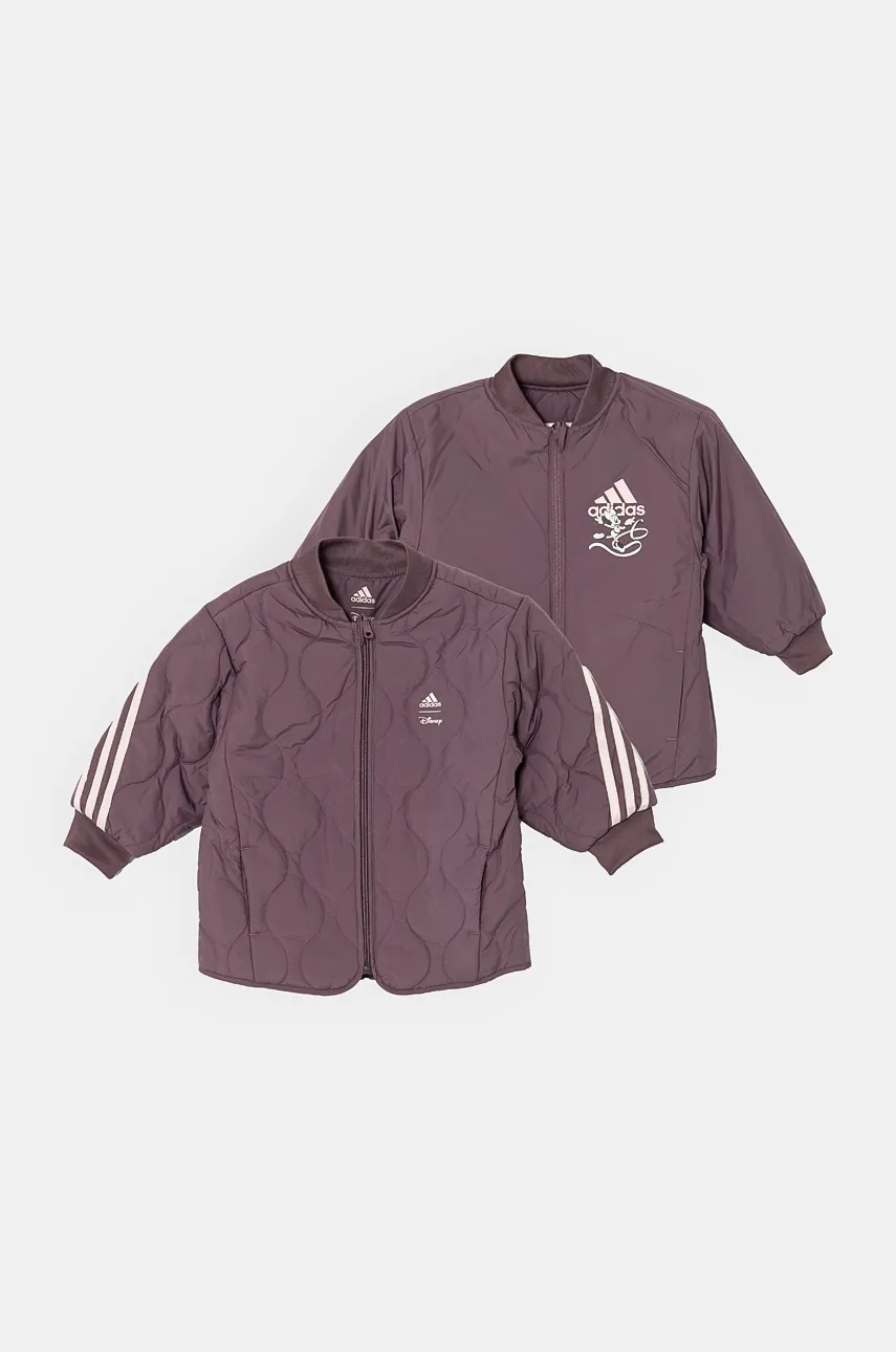 Детская двусторонняя куртка adidas LG DY MDKT цвет фиолетовый IV9651 в Чернигове Детская двусторонняя куртка adidas LG DY MDKT цвет фиолетовый IV9651 в Чернигове