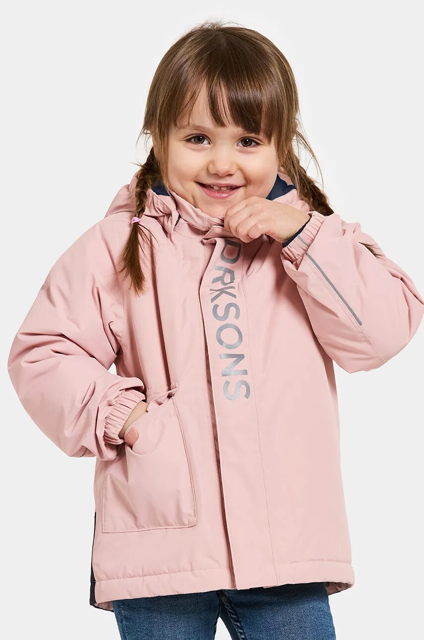 Didriksons geaca copii TALVI KIDS JKT culoarea roz, 505474