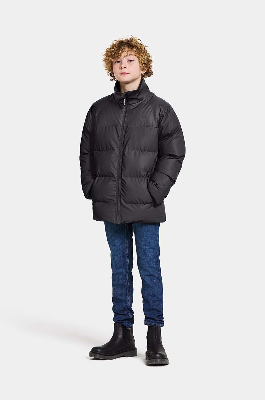 Didriksons geaca copii MEGA KIDS JKT culoarea negru, 505364