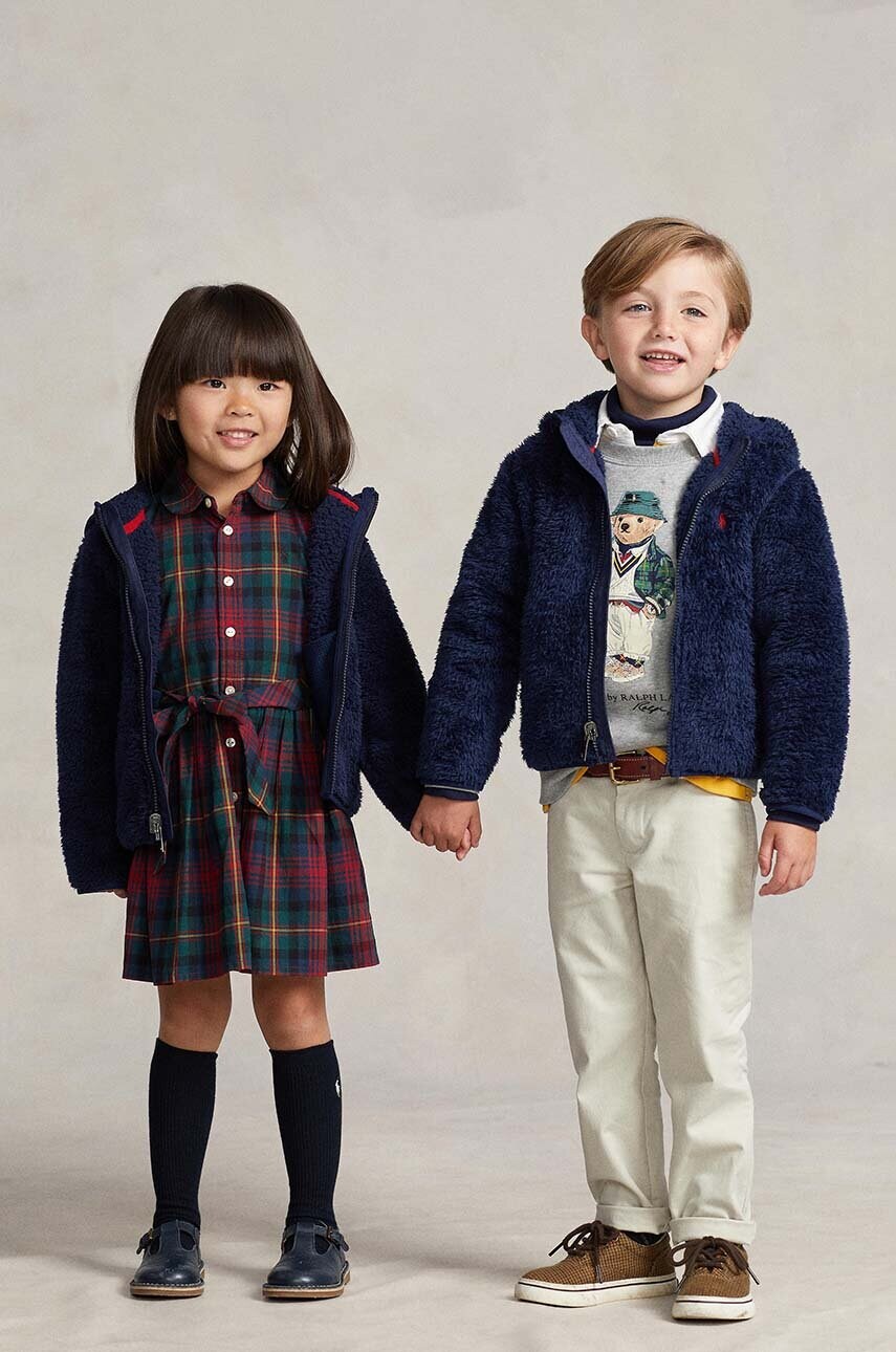 Levně Dětská bunda Polo Ralph Lauren tmavomodrá barva, 322916335002