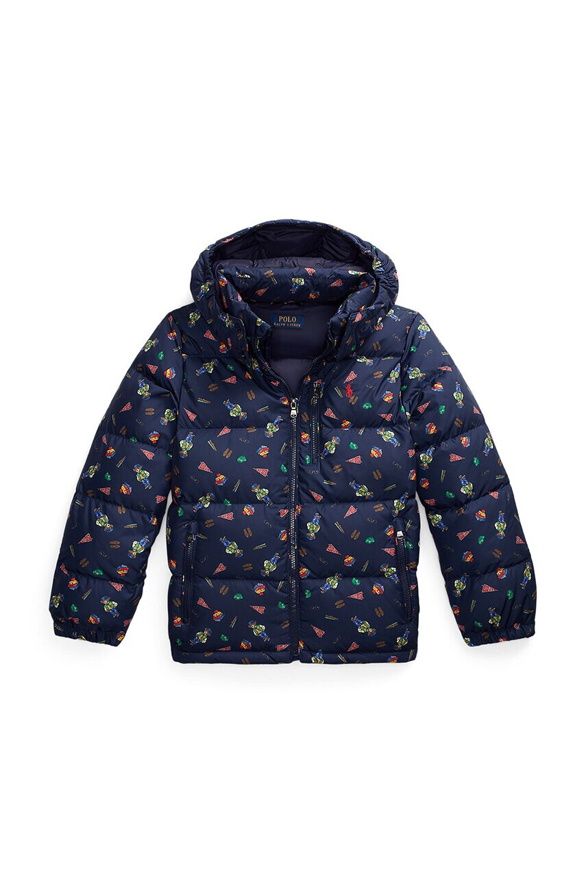 Levně Dětská bunda Polo Ralph Lauren tmavomodrá barva, 323947643001