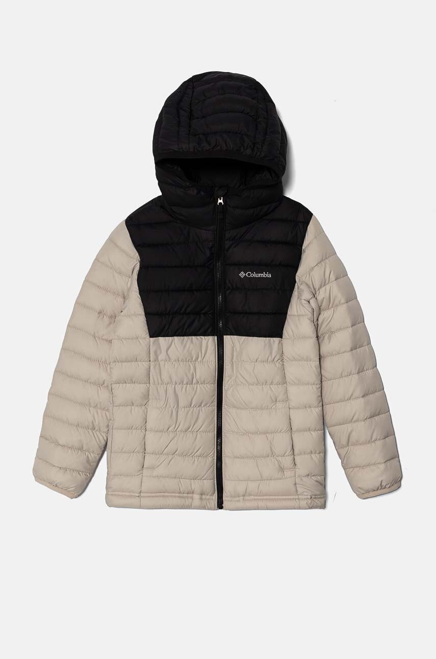 Columbia geaca copii Powder Lite culoarea bej, 2090023 Columbia geaca copii Powder Lite culoarea bej, 2090023
