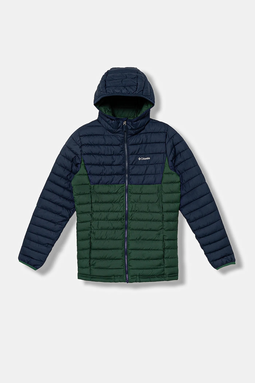 Columbia geacă copii Powder Lite culoarea maro, 2090023