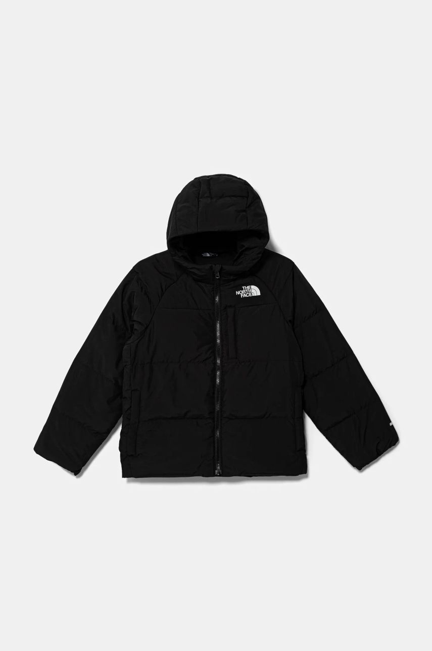 The North Face geacă de puf pentru copii NORTH DOWN HOODED JACKET culoarea negru, NF0A88TXJK31