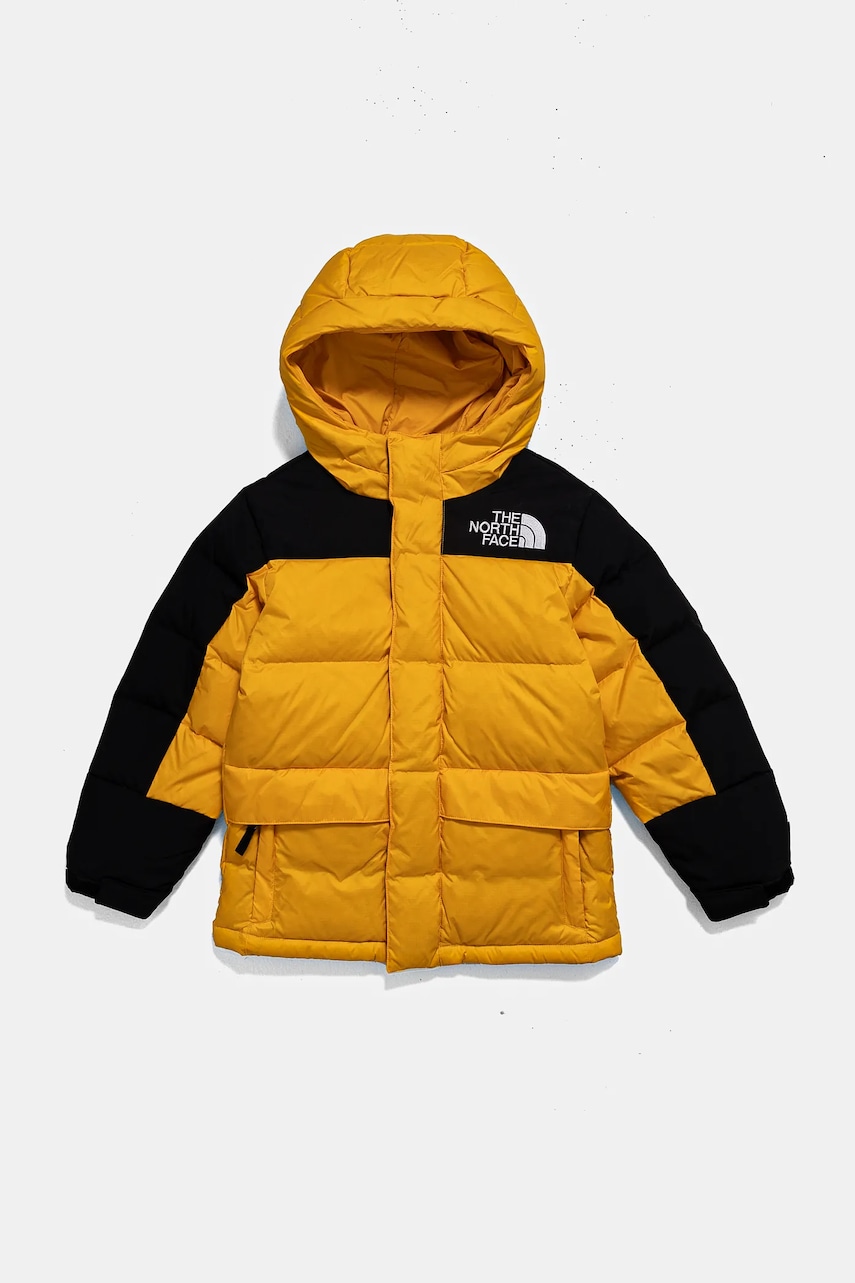 The North Face geaca de puf pentru copii HMLYN DOWN SHORT PARKA culoarea galben, NF0A88UY56P1 The North Face geaca de puf pentru copii HMLYN DOWN SHORT PARKA culoarea galben, NF0A88UY56P1