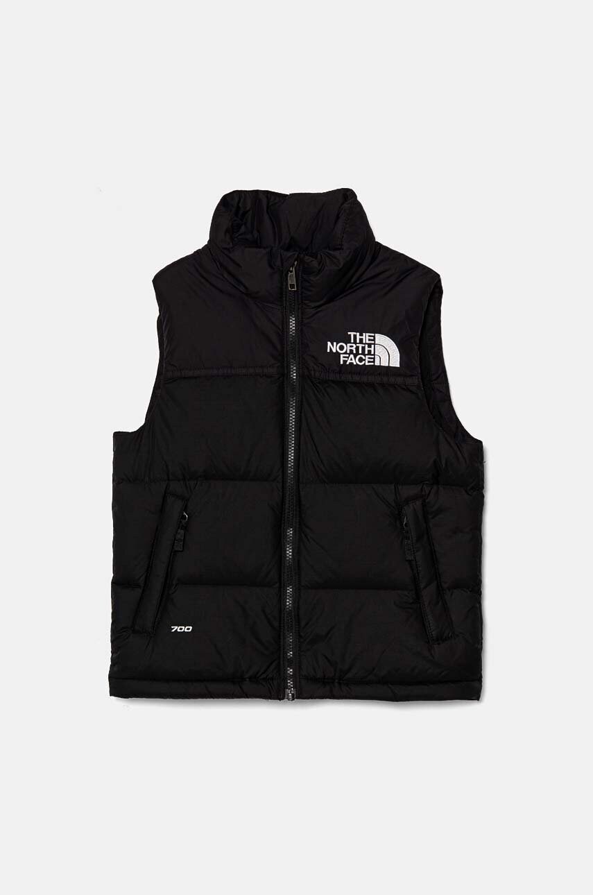 The North Face vesta de puf pentru copii TEEN 1996 RETRO NUPTSE VEST culoarea negru, NF0A8A4BJK31