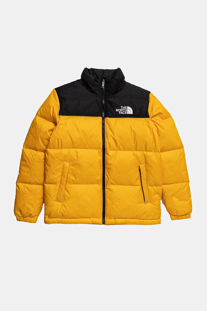 The North Face geaca de puf pentru copii TEEN 1996 RETRO NUPTSE JACKET culoarea galben, NF0A8A4C56P1