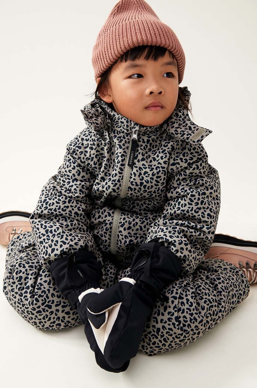 Liewood salopete de iarna pentru copii Isa Snowsuit culoarea bej, LW19437 Liewood salopete de iarna pentru copii Isa Snowsuit culoarea bej, LW19437