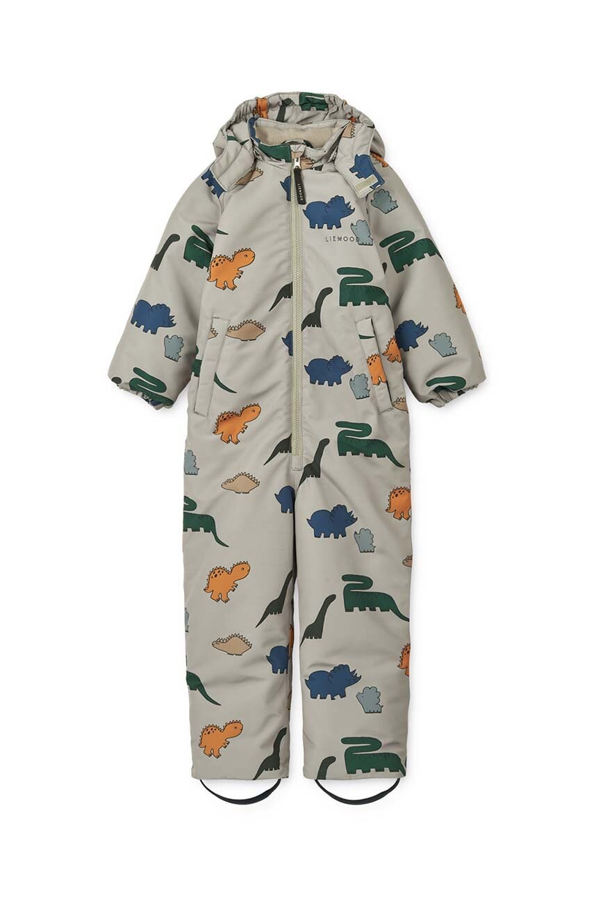 Детский зимний комбинезон Liewood Isa Snowsuit цвет серый LW19437 Детский зимний комбинезон Liewood Isa Snowsuit цвет серый LW19437
