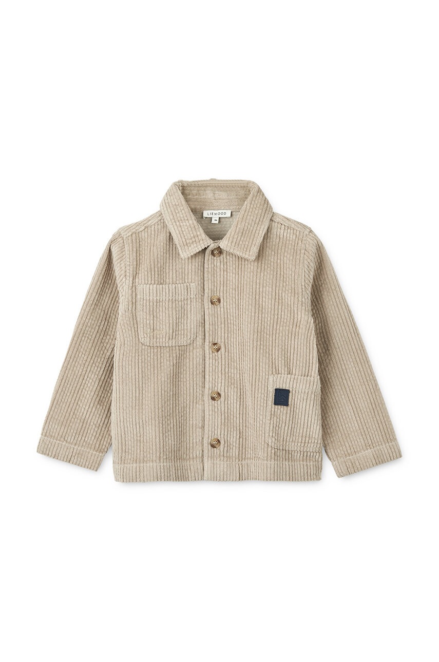 Дитяча куртка Liewood Paule Corduroy Overshirt колір бежевий LW19454 Дитяча куртка Liewood Paule Corduroy Overshirt колір бежевий LW19454