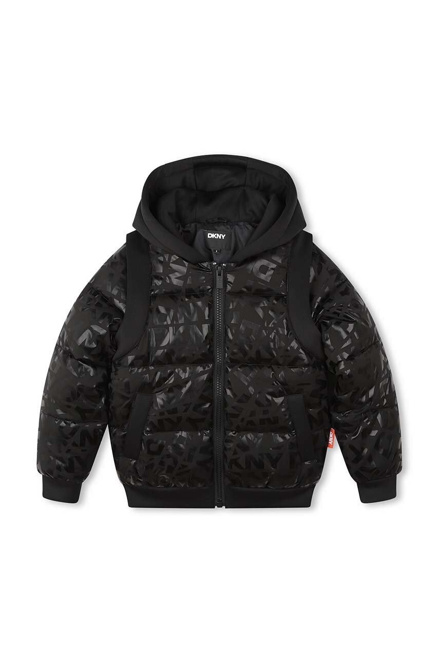 Дитяча куртка Dkny колір чорний D60200