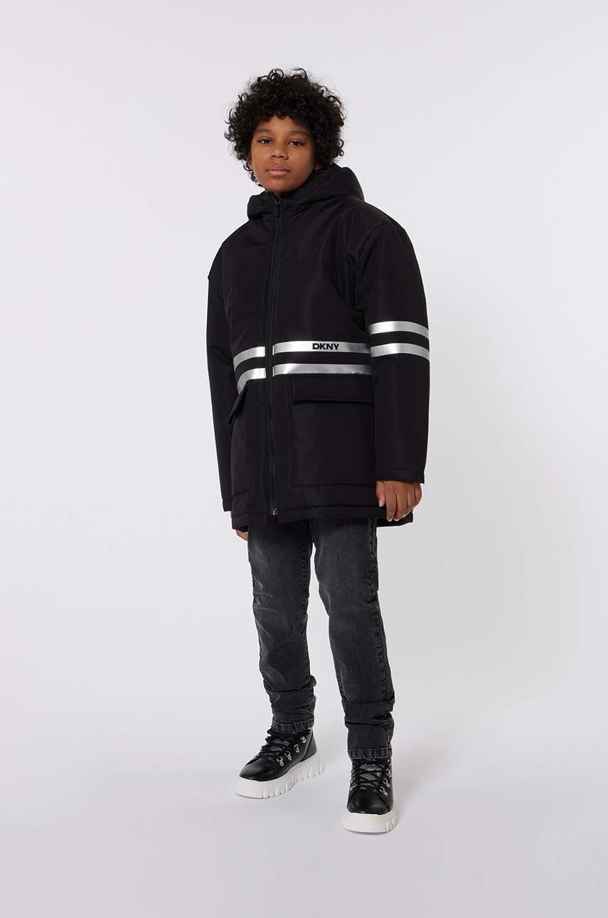 Dkny geaca copii culoarea negru, D60203