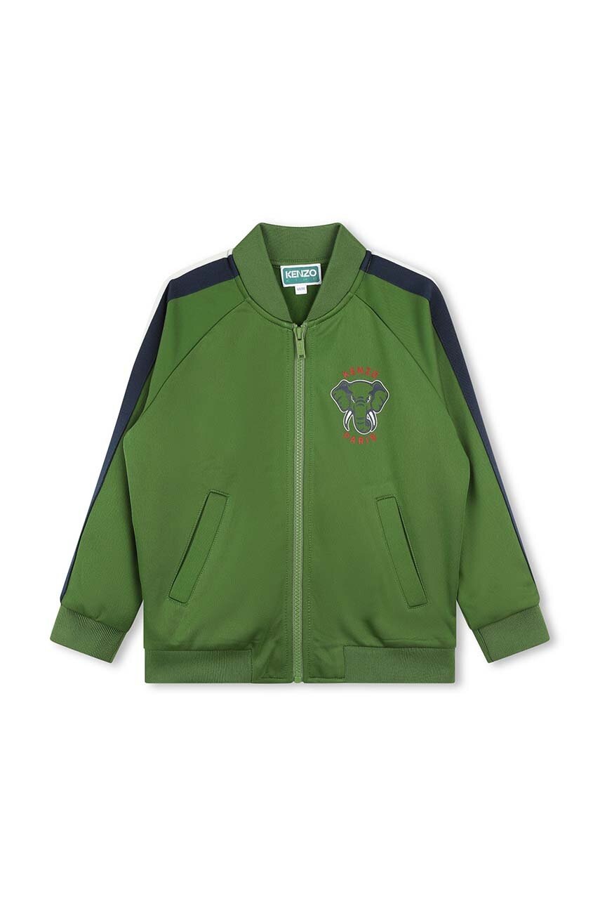 Детская кофта Kenzo Kids цвет зелёный с аппликацией K60701