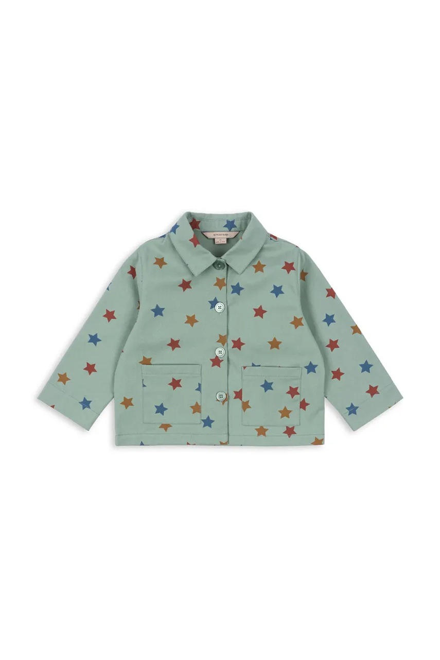 Дитяча куртка Konges Sløjd FEN JACKET GOTS колір бірюзовий KS101976
