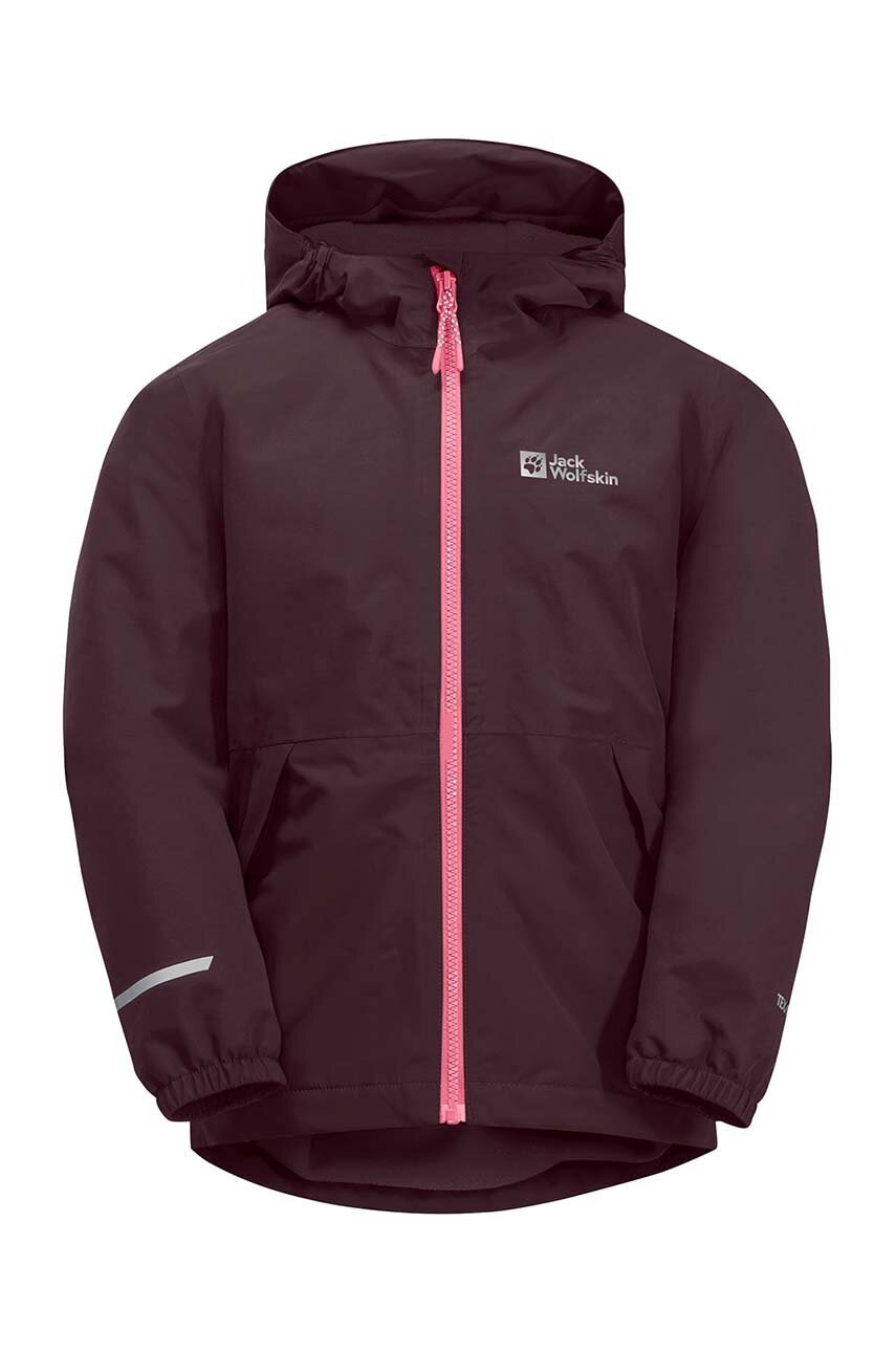 Детская лыжная куртка Jack Wolfskin цвет бордовый 1607982