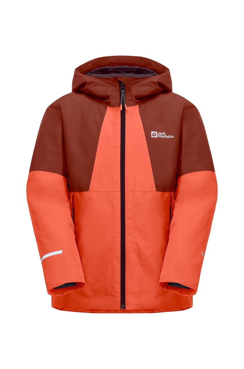 Jack Wolfskin geaca copii culoarea portocaliu, 1610281 Jack Wolfskin geaca copii culoarea portocaliu, 1610281